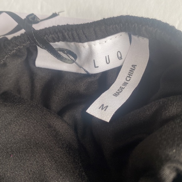 (B51) LUQ Brand Black Jersey Halter Bodysuit, Size Medium, NWT - Picture 10 of 10